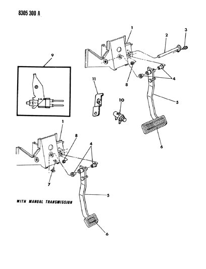 1988 Dodge W150 Pad, Automatic Transmission Diagram for 3492837