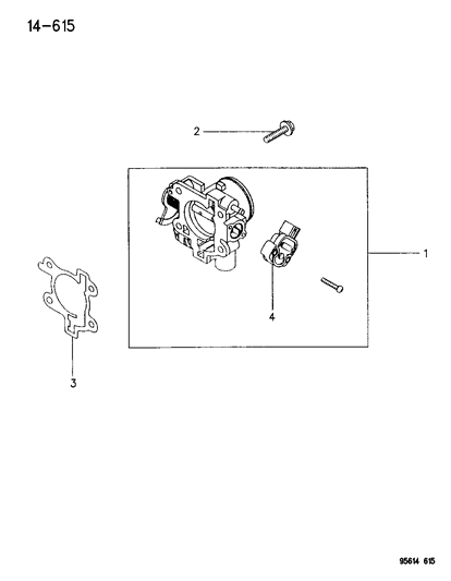 1996 Chrysler Sebring Coupe Throttle Body Diagram 1 - Thumbnail