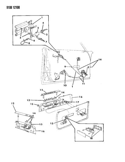 1989 Dodge Diplomat Window Switch Diagram for 4373508