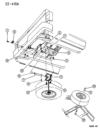 1995 Dodge Dakota Grommet, Winch Actuator Tube Extension Diagram for 52058518