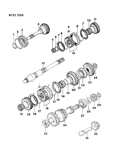 1984 Dodge Ram 50 Gear Train Diagram 1 - Thumbnail