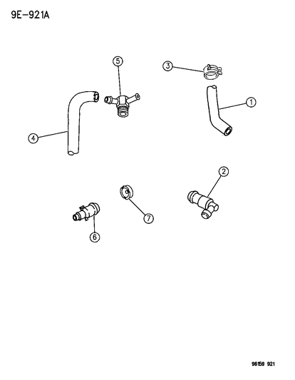 1996 Chrysler Cirrus Crankcase Ventilation Diagram 3 - Thumbnail