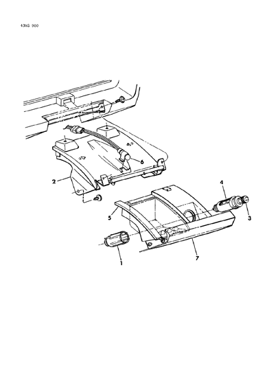 1984 Dodge W150 Ashtray Diagram for 4162629