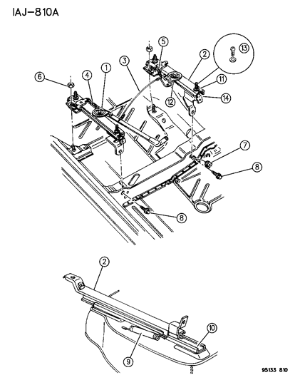 1995 Chrysler LeBaron Wire, Adjuster Release Diagram for 4380285