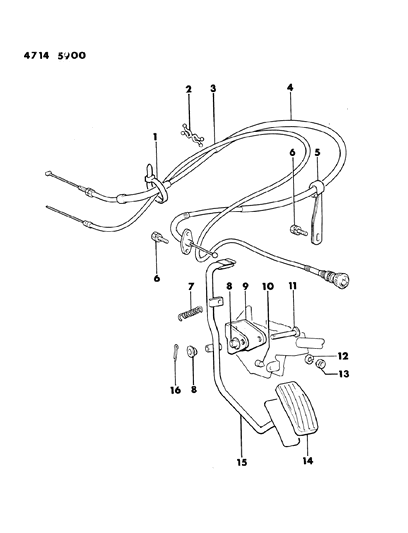 1984 Dodge Ram 50 Accelerator Linkage Diagram 1 - Thumbnail
