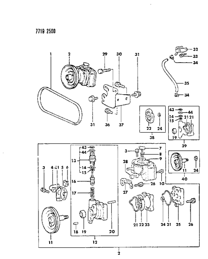 1987 Dodge Raider Bolt And Washer, Oil Filter (8X75) Diagram for MF241268