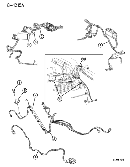 1994 Jeep Grand Cherokee Distribution Box Diagram for 56017429