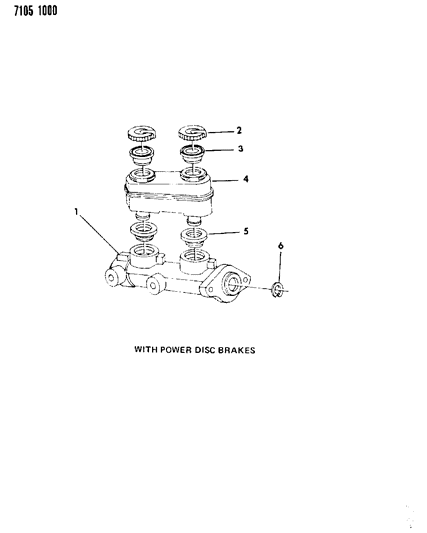 1987 Chrysler Town & Country Reservoir, Master Cylinder Diagram for 4294045