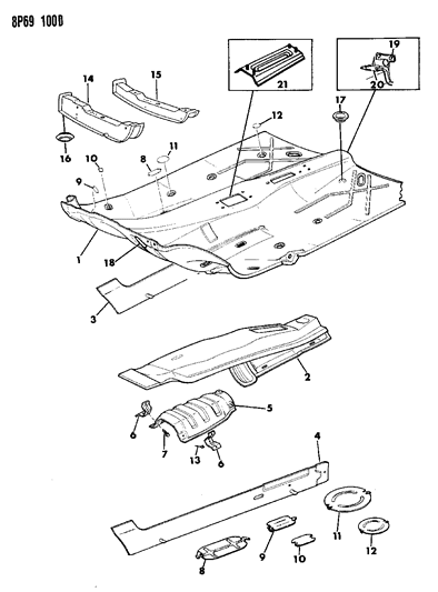 1991 Dodge Monaco Plug Floor Pan Front Floor - Oval Diagram for 4586054