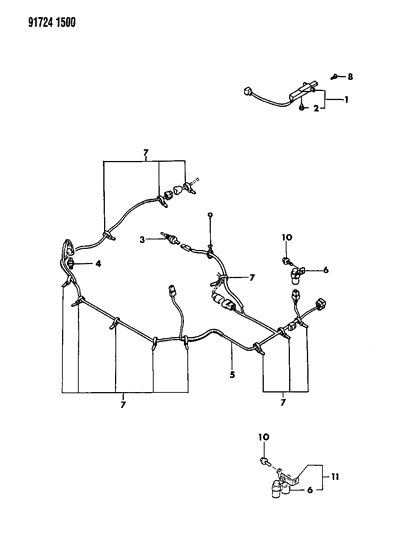 1991 Dodge Ram 50 Wiring Harness of Heater & Air Conditioning Diagram