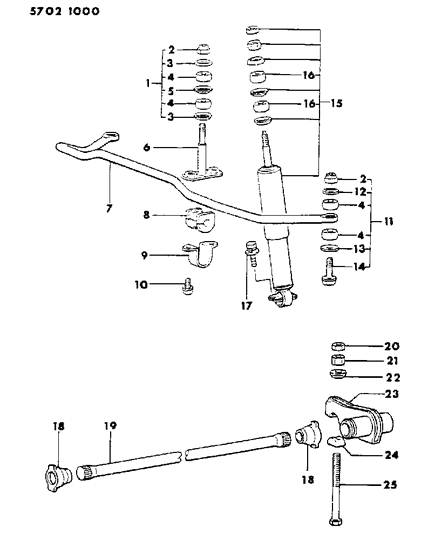 1986 Dodge Ram 50 Stabilizer - Front Diagram 1 - Thumbnail