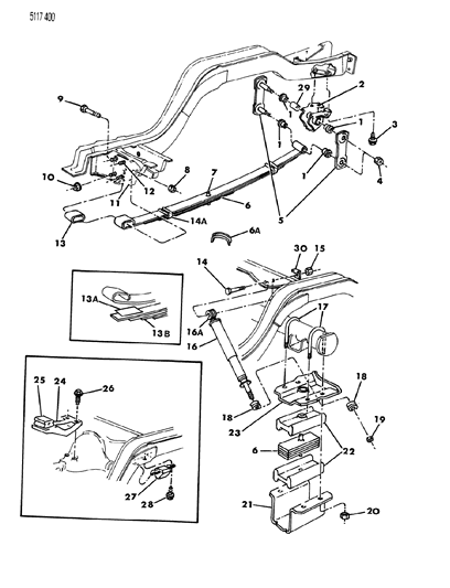 1985 Chrysler Fifth Avenue Bushings Diagram for 4052125