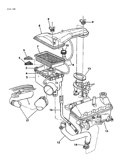1984 Chrysler New Yorker Air Cleaner Diagram 3 - Thumbnail