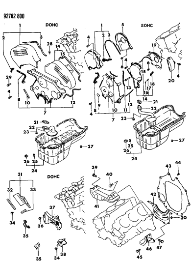 1992 Dodge Stealth Tensioner Washer Diagram for MD145401