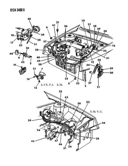 1988 Dodge Shadow Lock Nut, Rear Diagram for 6101446