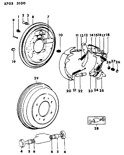 1985 Dodge Ram 50 Cover, Adjusting Hole, 4WD Diagram for MA111607