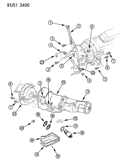 1993 Jeep Grand Wagoneer Case & Related Parts Diagram 1 - Thumbnail