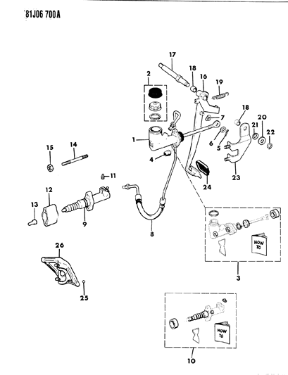 1986 Jeep Wrangler Pedal - Clutch Linkage Diagram 1 - Thumbnail