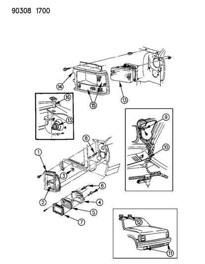 1991 Dodge Dakota Bulb Diagram for 4419298