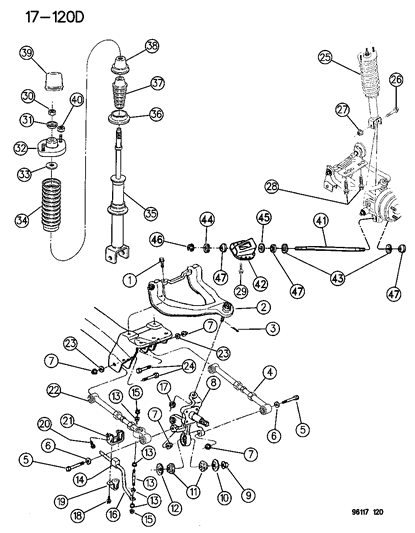 1996 Chrysler Sebring Screw And Washer, Hexagon Head Latch M10X1.50X30.00 Diagram for 6503579