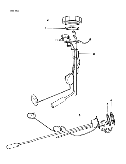 1985 Dodge Ram Van Fuel Gauge Sending Unit Diagram for 4075164