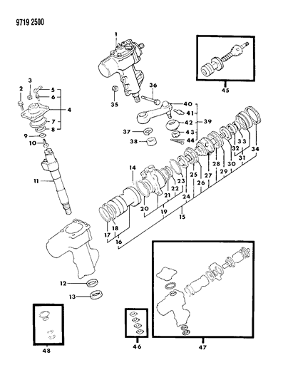 1989 Dodge Ram 50 Gear - Power Steering Diagram 1 - Thumbnail