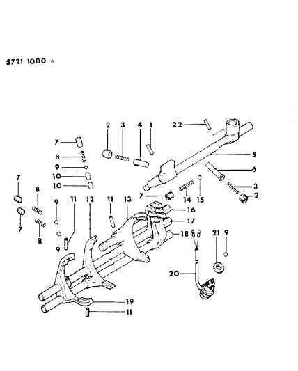 1986 Dodge Ram 50 Control, Shift Diagram 3 - Thumbnail
