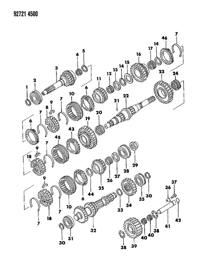 1994 Dodge Colt Gear Train Diagram 3 - Thumbnail