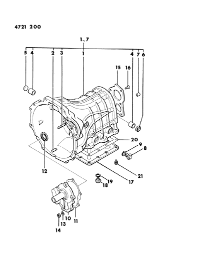 1984 Dodge Ram 50 Case & Miscellaneous Parts Diagram 1 - Thumbnail