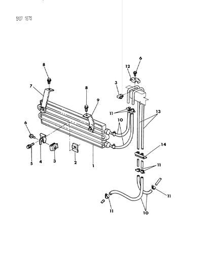 1985 Chrysler Executive Limousine Transmission Oil Cooler Diagram 1 - Thumbnail