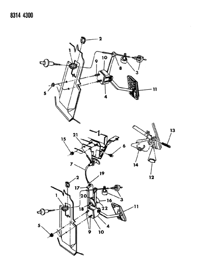 1989 Dodge W250 Isolator, Throttle Cable Diagram for 4306150