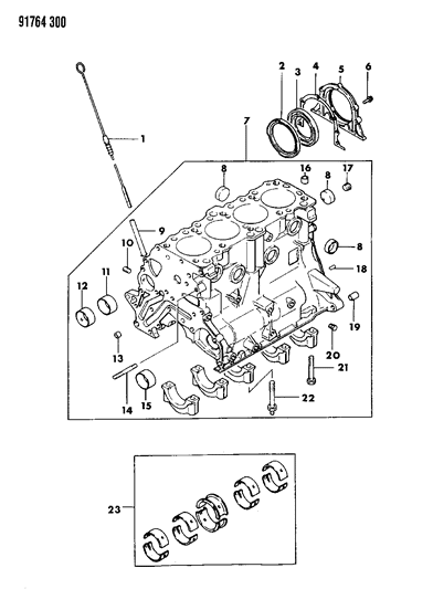 1991 Dodge Ram 50 Cylinder Block Diagram 1 - Thumbnail