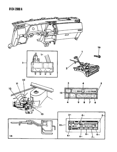 1988 Dodge Lancer Blower Motor Switch Diagram for 3849882