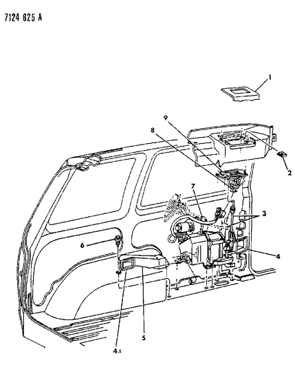 1987 Dodge Caravan Heater Unit Diagram 2 - Thumbnail