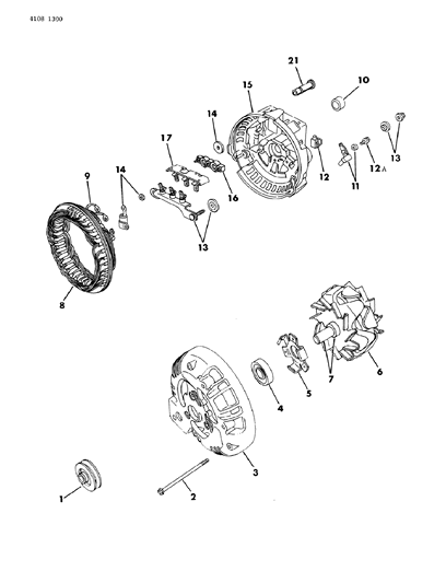 1984 Chrysler New Yorker Alternator Diagram 1 - Thumbnail