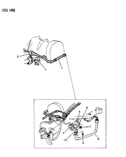 1987 Dodge Caravan EGR System Diagram 1 - Thumbnail