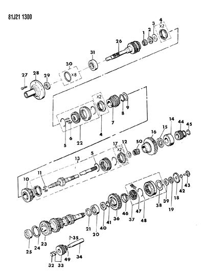 1986 Jeep Comanche Gear Train Diagram 11 - Thumbnail