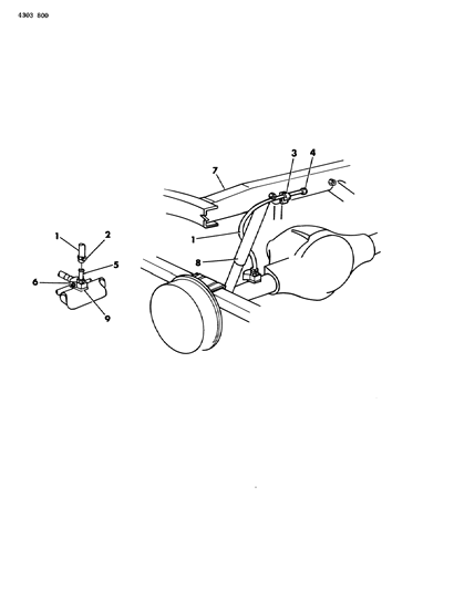 1984 Dodge Ram Wagon Vent, Axle Rear Diagram