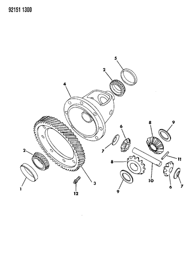 1992 Chrysler LeBaron GTC Differential Automatic Transaxle 31Th Diagram