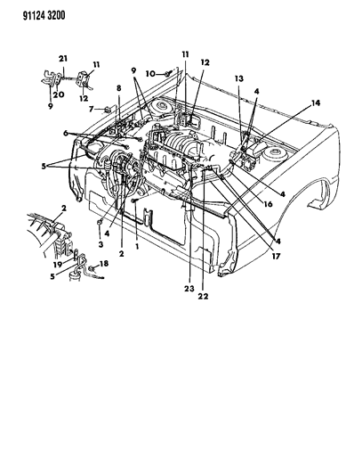 1991 Chrysler New Yorker Salon Plumbing - A/C & Heater Diagram 2 - Thumbnail