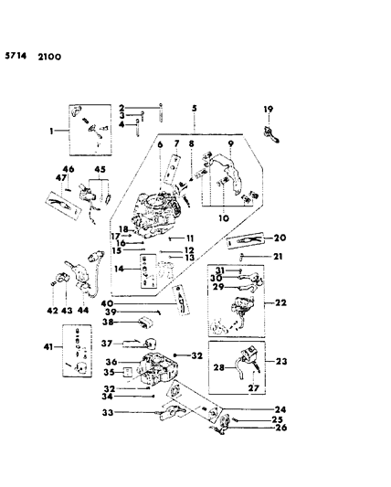 1985 Dodge Ram 50 Carburetor Inner Parts Diagram 1 - Thumbnail