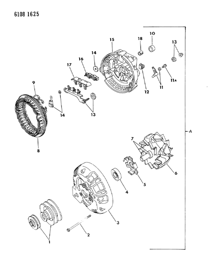 1986 Chrysler LeBaron Base Alternator Diagram 5 - Thumbnail