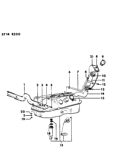 1985 Dodge Ram 50 Fuel Tank Diagram 3 - Thumbnail