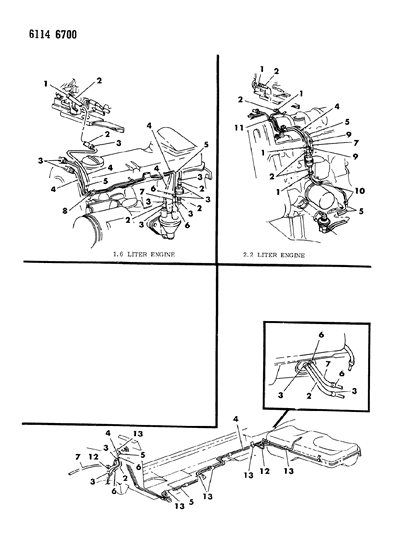 1986 Dodge Omni Fuel Lines Diagram 1 - Thumbnail