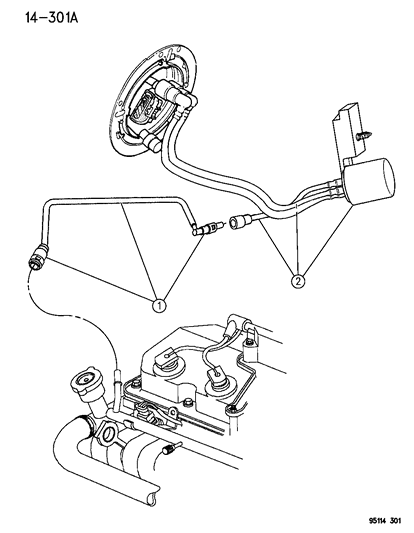 1995 Dodge Neon Fuel Filter Diagram for 4546679