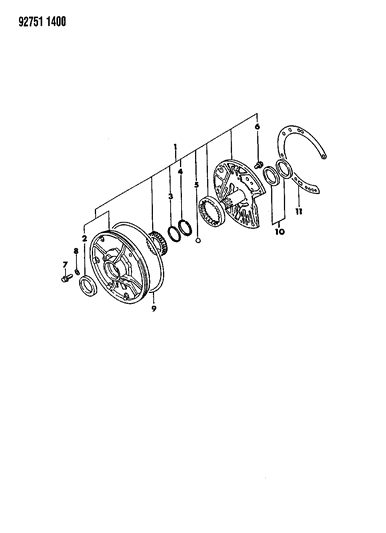 1994 Dodge Colt Oil Pump - Automatic Transaxle Diagram 4 - Thumbnail