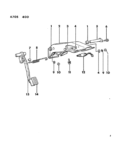 1984 Dodge Ram 50 Brake Pedal Diagram 1 - Thumbnail