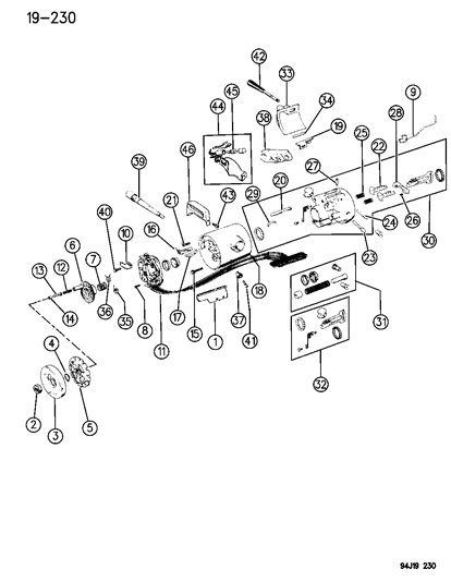 1995 Jeep Wrangler Turn Signal Switch Diagram for 56007255