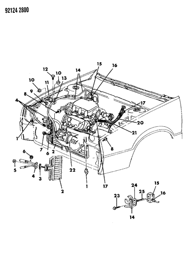 1992 Dodge Daytona Plumbing - A/C & Heater Diagram 3 - Thumbnail