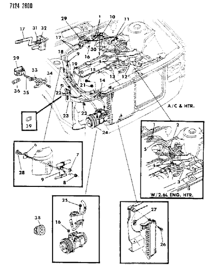 1987 Dodge Caravan Plumbing - A/C & Heater Diagram 2 - Thumbnail